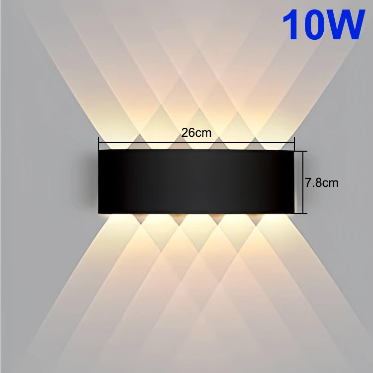 Aplique LED Duplo Facho para Parede – Luz para Cima e para Baixo, Impermeável para Interior e Exterior