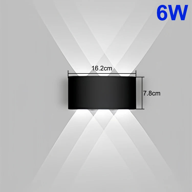 Aplique LED Duplo Facho – Iluminação de Parede para Interior e Exterior, com Luz para Cima e para Baixo