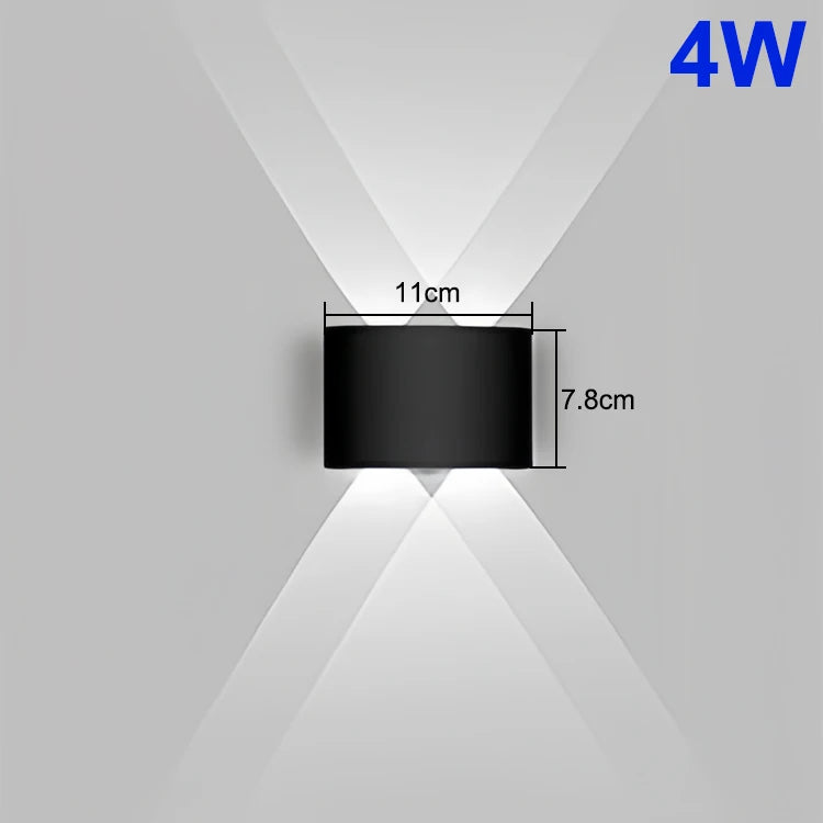 Aplique LED Duplo Facho – Iluminação de Parede para Interior e Exterior, com Luz para Cima e para Baixo