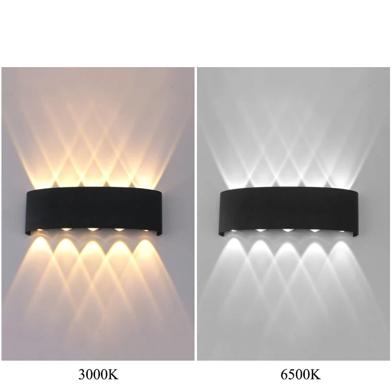Aplique LED Duplo Facho – Iluminação de Parede para Interior e Exterior, com Luz para Cima e para Baixo