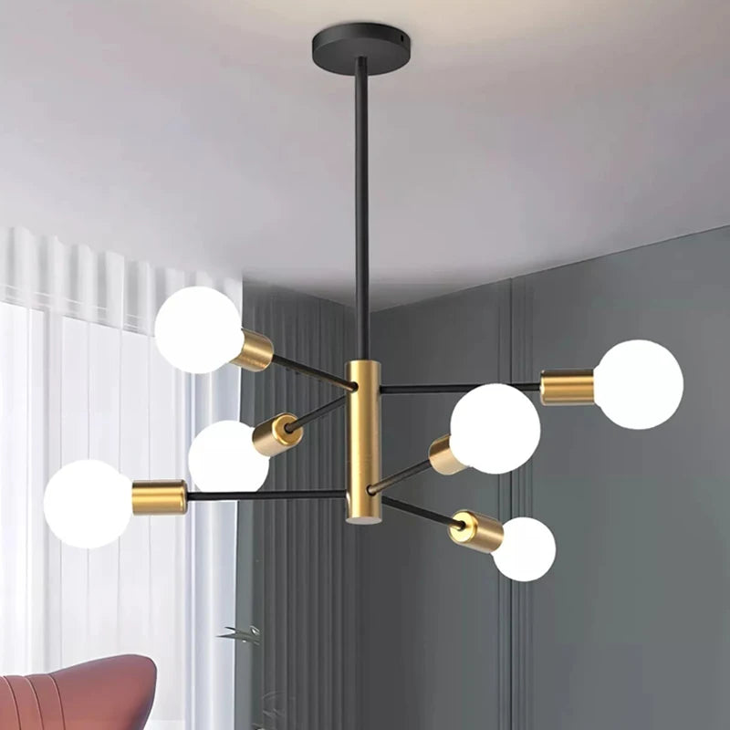 Candeeiro de Teto Sputnik Nórdico – Design Moderno com 4, 6 ou 8 Luzes para Sala, Quarto e Sala de Jantar