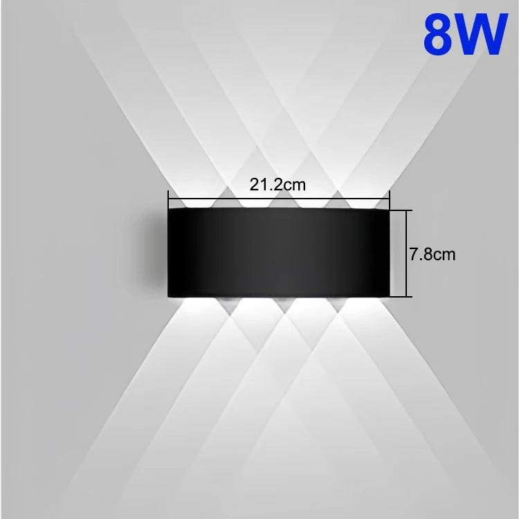 Aplique LED Duplo Facho – Iluminação de Parede para Interior e Exterior, com Luz para Cima e para Baixo