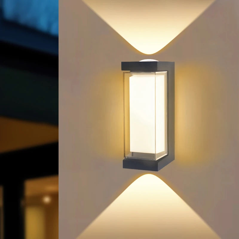 Aplique LED Duplo Facho para Parede – Luz para Cima e para Baixo, Impermeável para Interior e Exterior