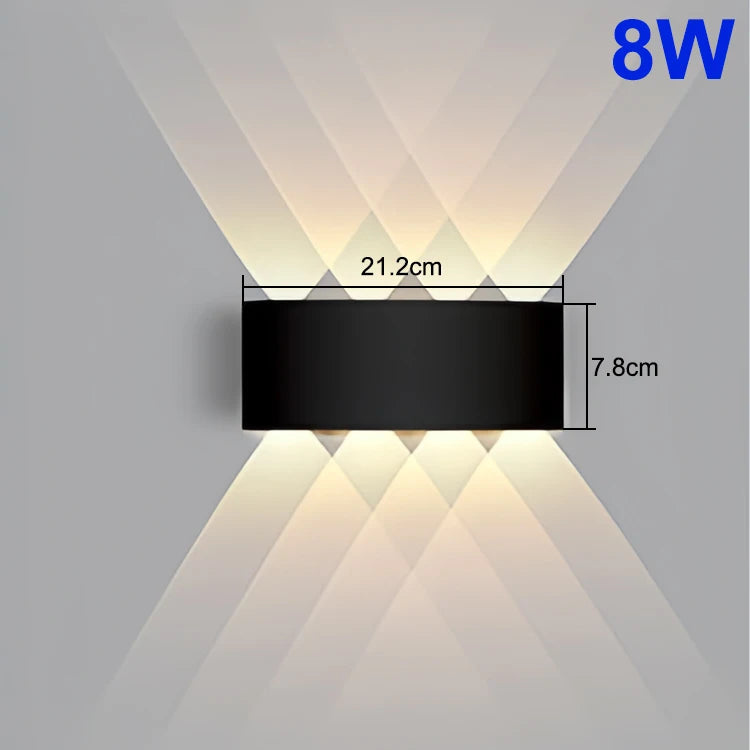 Aplique LED Duplo Facho – Iluminação de Parede para Interior e Exterior, com Luz para Cima e para Baixo